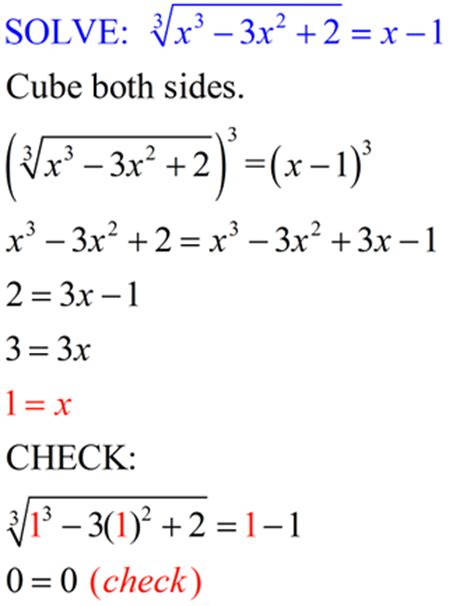 solving cubic  cube root equations worksheet answers tessshebaylo