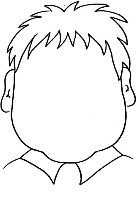 face colouring pages clipart