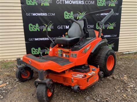 kubota zg commercial  turn mower  hours   month lawn mowers  sale