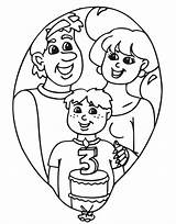 Coloring Pages Year Birthday Olds Boy Mom 3rd Old Dad Printable Clipart Drawing Three Cake Kids Happy His Color Library sketch template