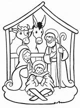 Pesebre Nacimiento Colorear Nativity Kerst Navidad Sheet Kleurplaat Manger Presepio Pinto sketch template