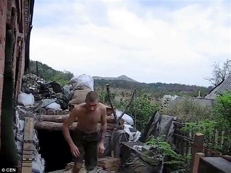ukrainian soldiers  filmed   catapult  fire  grenade  russian front  daily