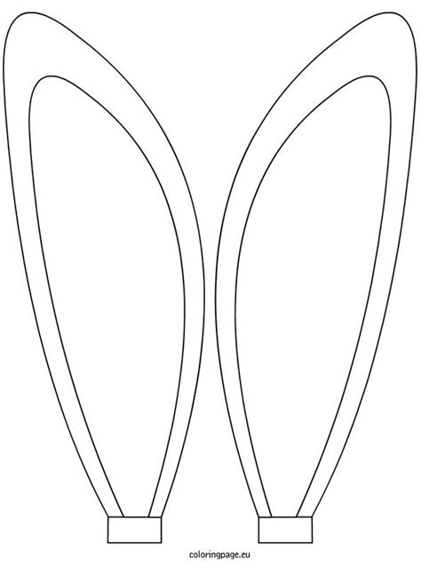 printable bunny ears coloring pages
