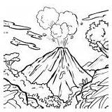 Vulkanausbruch Vulkane Vulkan Ausmalbild Ausmalen sketch template