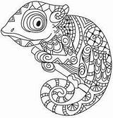 Chameleon Coloring Mandala Pages Animal Mandalas Embroidery Google Para Color Ausmalen Cameleon Karma Reptile Paper Chameleons Coloriage Drawing Book Camaleon sketch template