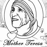 Teresa Mother Coloring Clipart Pages Drawing Surfnetkids Printable Saint National Women Month History Getdrawings Clipground Busy Too sketch template