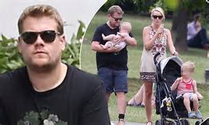 james corden plays doting dad with wife julia and his