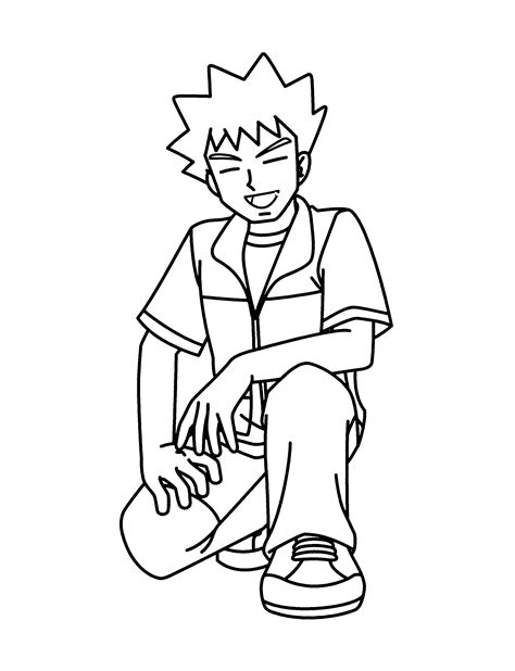 pokemon coloring pages brock pokemon drawing easy