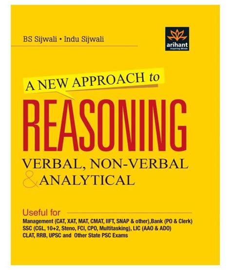 a new approach to reasoning verbal and non verbal paperback english