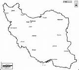 Iran Maps Cities Outline Main Names Hydrography sketch template