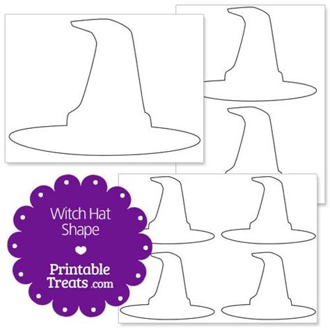 printable witch hat shape halloween stencils christmas knitting