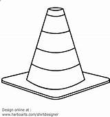Cone Traffic Clipart Outline Clipground Clipartlook sketch template