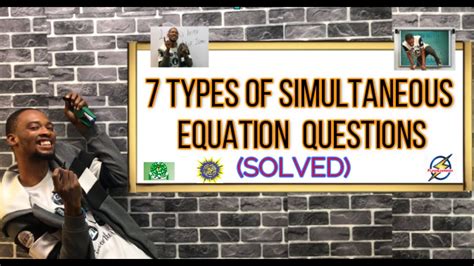 types  simultaneous equation questions youtube