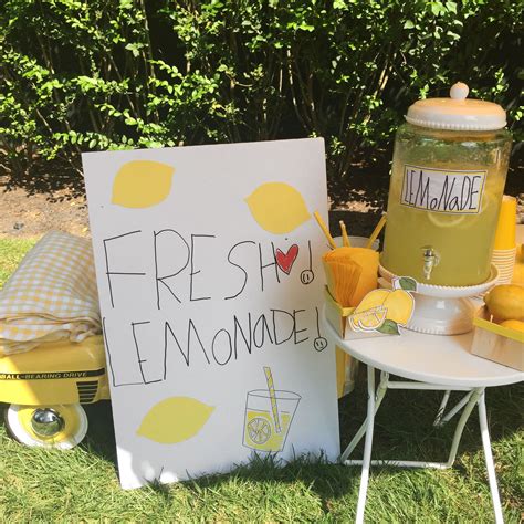 cutest lemonade stand sign darcy miller designs yellow outdoor
