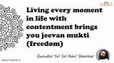 Quote Shankar Ravi Gurudev Contentment Brings sketch template