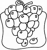 Coloring Pages Grapes Kidprintables Return Main Food sketch template