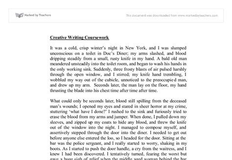creative writing coursework gcse english marked  teacherscom
