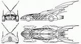 Batmobile Blueprint Batimovil Batwing Schematics Rob Joel Schumacher Tecnico 1995 Imagenes sketch template