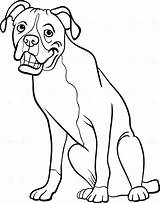 Boxer Dog Coloring Pages Cartoon Dogs Terrier Boston Color Book Line Drawing Colouring Guard Food Getdrawings Printable Print Getcolorings Kids sketch template