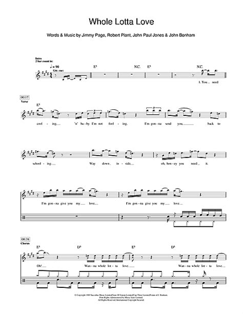 Whole Lotta Love Drum Tab By By Led Zeppelin Drums 111567
