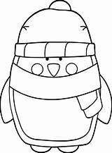 Coloring Penguin Winter Basic Clip Pages Penguins Printable Wecoloringpage sketch template