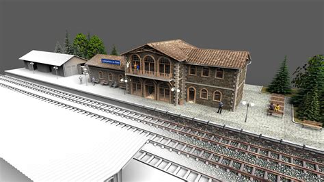 railway station  model ds cgtradercom