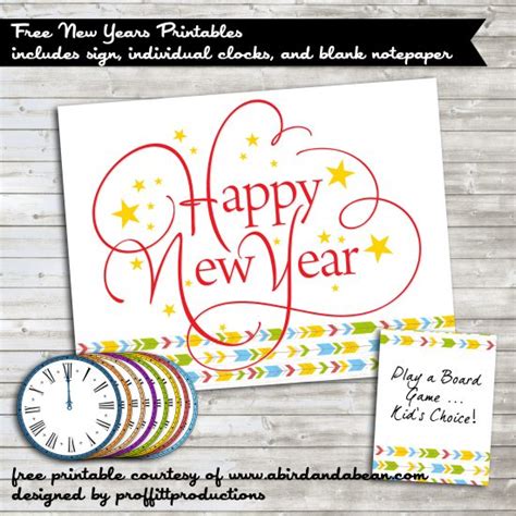 years eve party  printable  bird   bean