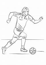 Coloring Pages Player Football sketch template