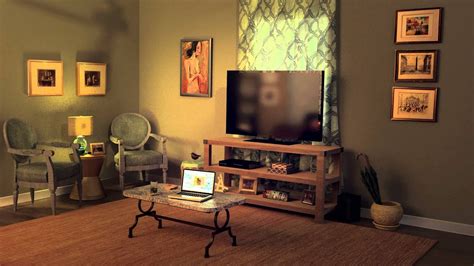 living room  render  blender youtube