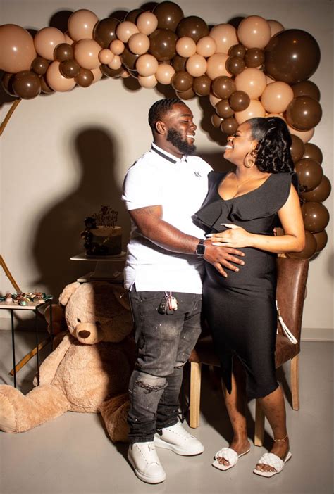 baby shower  black couple bear baby shower theme balloon arch