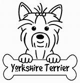 Yorkie Coloring Drawing Yorkshire Terrier Pages Line Cartoon Drawings Puppy Dog Kids Colouring Simple Yorkies Terriers Paintingvalley Para Choose Board sketch template
