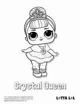 Lol Coloring Surprise Pages Dolls Queen Crystal Doll Series Colouring Lotta Kids Bee Color Parenting Toys Lil Center Stage Her sketch template