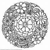 Mandala Coloring Pages Zentangle Flower Getcoloringpages Mandalas Printable sketch template