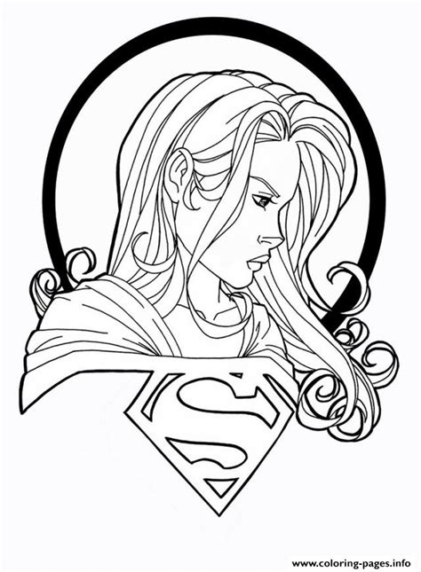 supergirl  logo coloring page printable