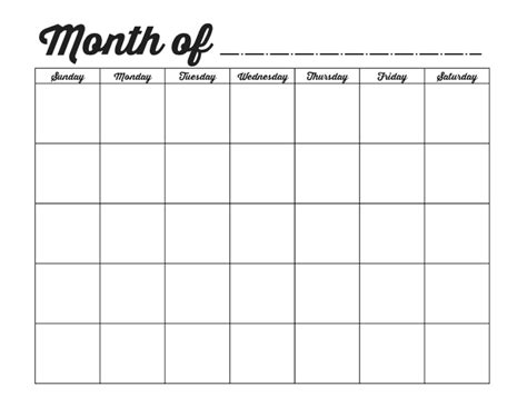 blank monthly calendar  calendar template site