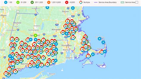 eversource power outage map  storm leaves connecticut massachusetts