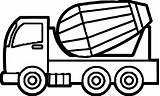 Truck Coloring Cement Pages Printable Just sketch template