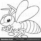 Wasp Coloring Clipart Illustration Pages Bannykh Alex Royalty Getcolorings Rf Marvelous sketch template