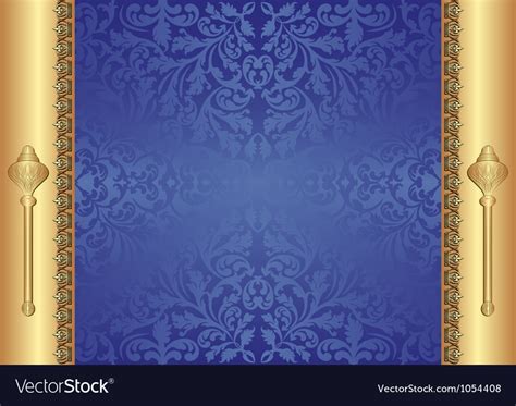 gold blue background royalty  vector image