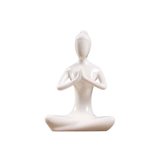 styles abstract fitness art porcelain yoga poses figurines ceramic