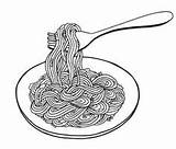 Noodle Noodles Nudel Nudeln Gezeichnet Vektorillustration Schwarzweiss Handzeichnung Platte Essen Teller Asian Frühstück Abendessen Illustrationen Wheat Espaguetis sketch template