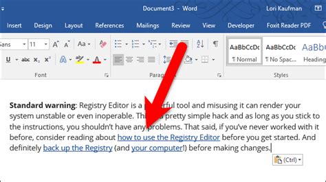 how to remove hyperlinks from microsoft word documents