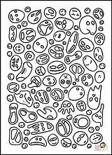 Coloring Psychedelic Pages Smiles Pattern Printable sketch template