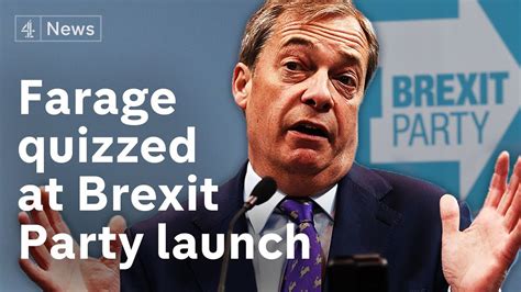 nigel farage launches  brexit party   eu elections youtube