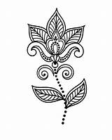 Henna Lotus Mehndi Danni sketch template