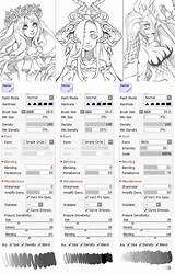 Sai Tool Brushes Brush Paint Settings Digital Painting Tutorial Pencil Photoshop Tools Tutorials Tumblr Tips Constantly Asking Inbox Flooding These sketch template
