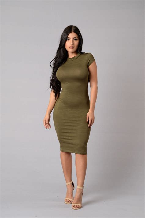 Tabia Dress Olive Dresses Tight Dresses Fashion