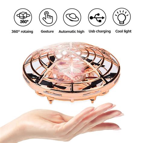 perfectpromise ufo flying toys  kids hand controlled mini drone ufo toy   rotating