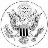Seal Coloring United States Great State Clipart Department Popular Library Coloringhome sketch template