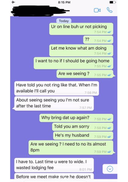 husband shares shocking screenshots of his wife s chat